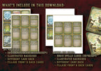 Cartas Ilustradas de Conjuros de Druida D&D 5E (2014 y 2024) | Descarga Digital