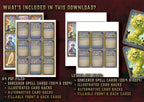Cartas Ilustradas Conjuros Hechicero D&D 5E 2024 con diseños personalizables para juegos