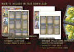 D&D 5E Sorcerer Illustrated Spell Cards (2014 & 2024) | Digital Download