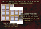 D&D 5E Arcane Trickster (Rogue) Spell Cards (2014 & 2024) | Digital Download