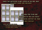 Cartas de Conjuros de Artifice D&D 5E (2014 y 2024) | Descarga Digital