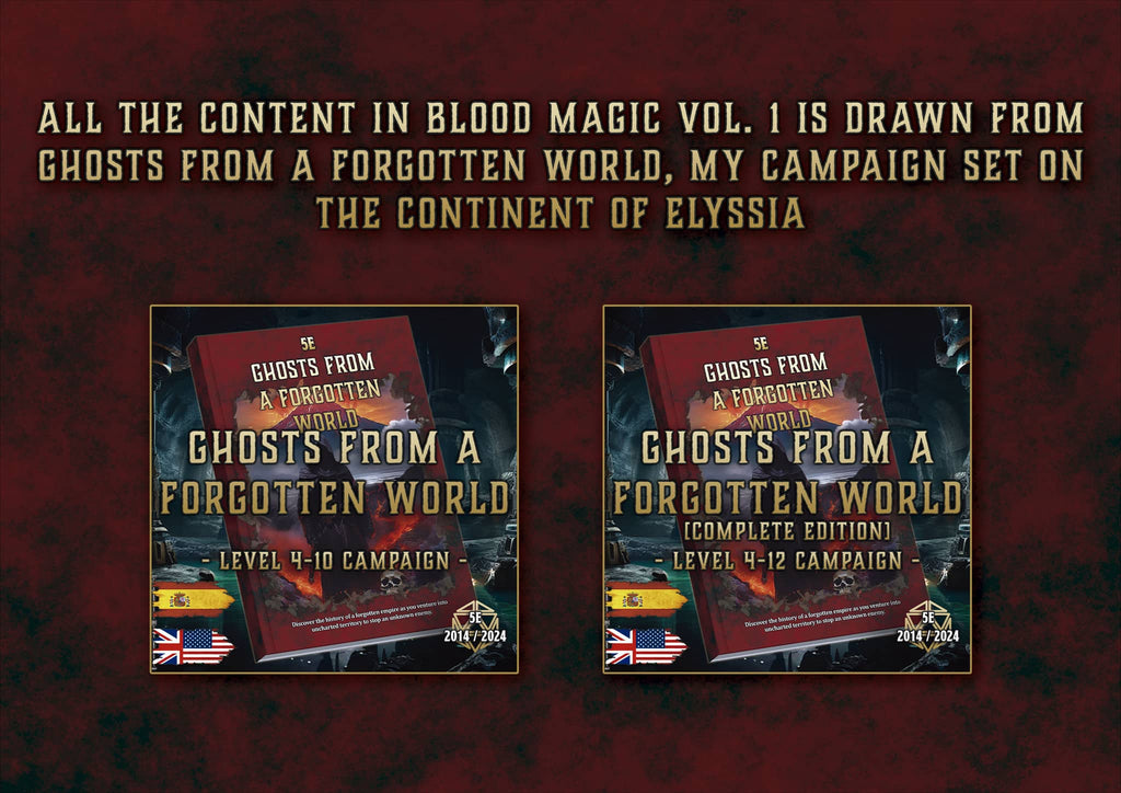 Magia de Sangre Vol. 1 D&D 5E (2014 y 2024) | Suplemento Digital