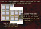 Cartas de Conjuros de Caballero Arcano (Guerrero) D&D 5E (2014 y 2024) | Descarga Digital