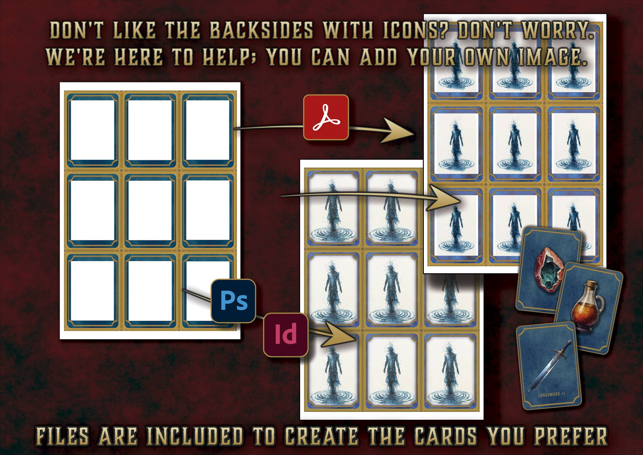 D&D 5E Bundle Equipment Customizable Cards (2014 & 2024) | Digital Download
