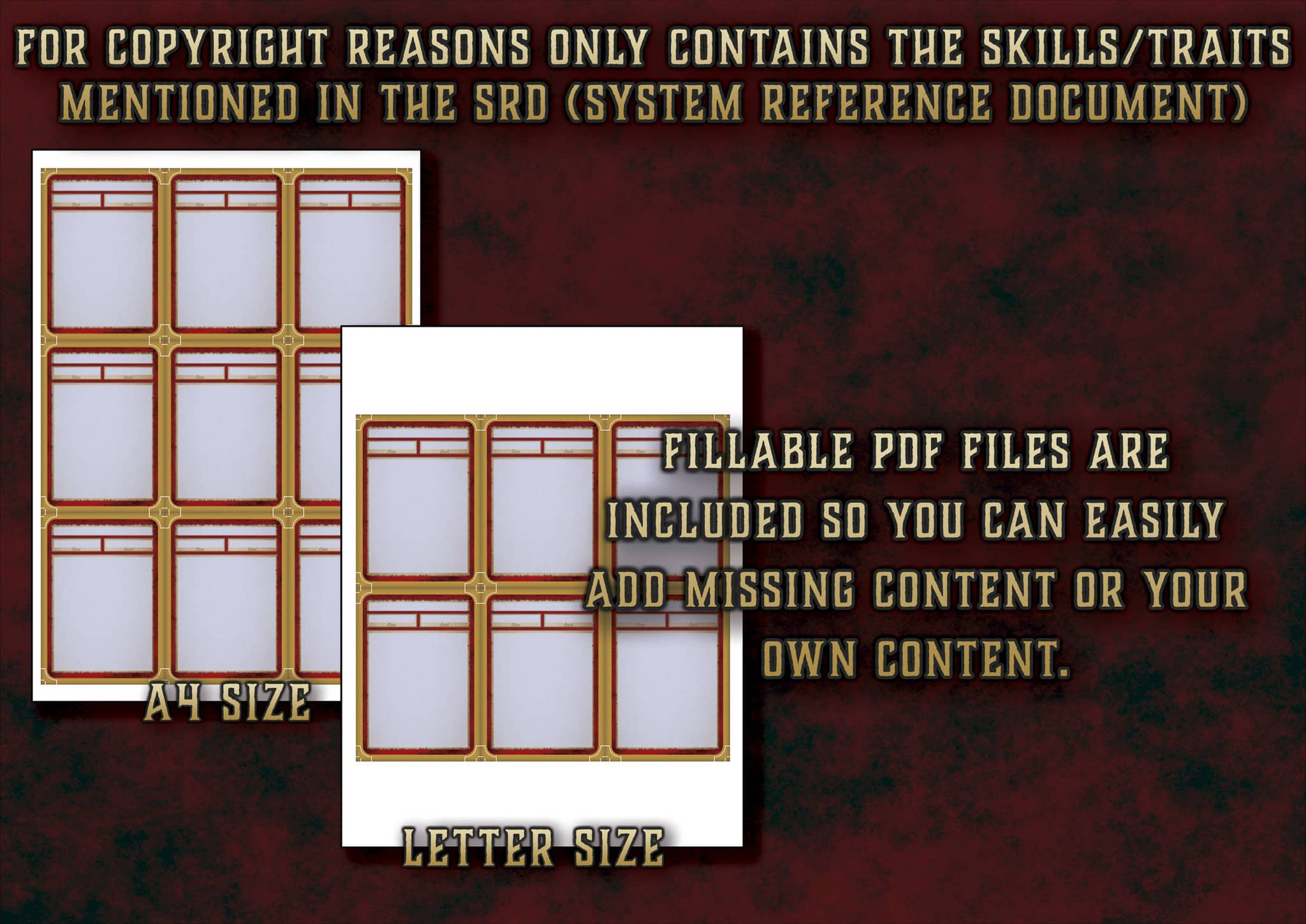 D&D 5E Wizard Skill & Traits Cards (2014 & 2024) | Digital Download