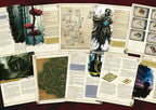 Manuales y mapas de fantasia para juego de rol de Cibola Designs con ilustraciones personajes y fichas de aventura
