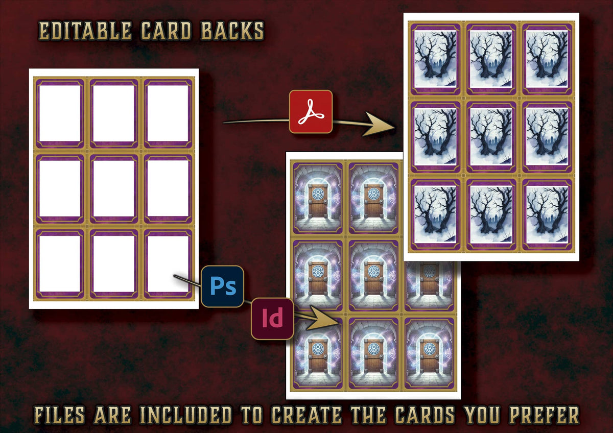 Cartas Ilustradas de Conjuros de Brujo D&D 5E (2014 y 2024) | Descarga Digital