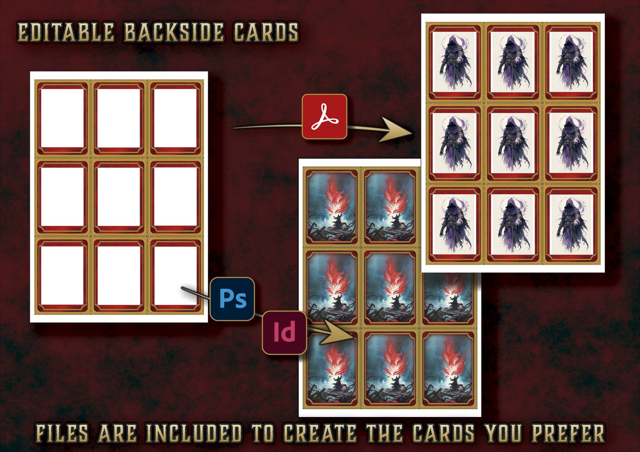 Cartas Ilustradas de Conjuros de Mago D&D 5E (2014 y 2024) | Descarga Digital