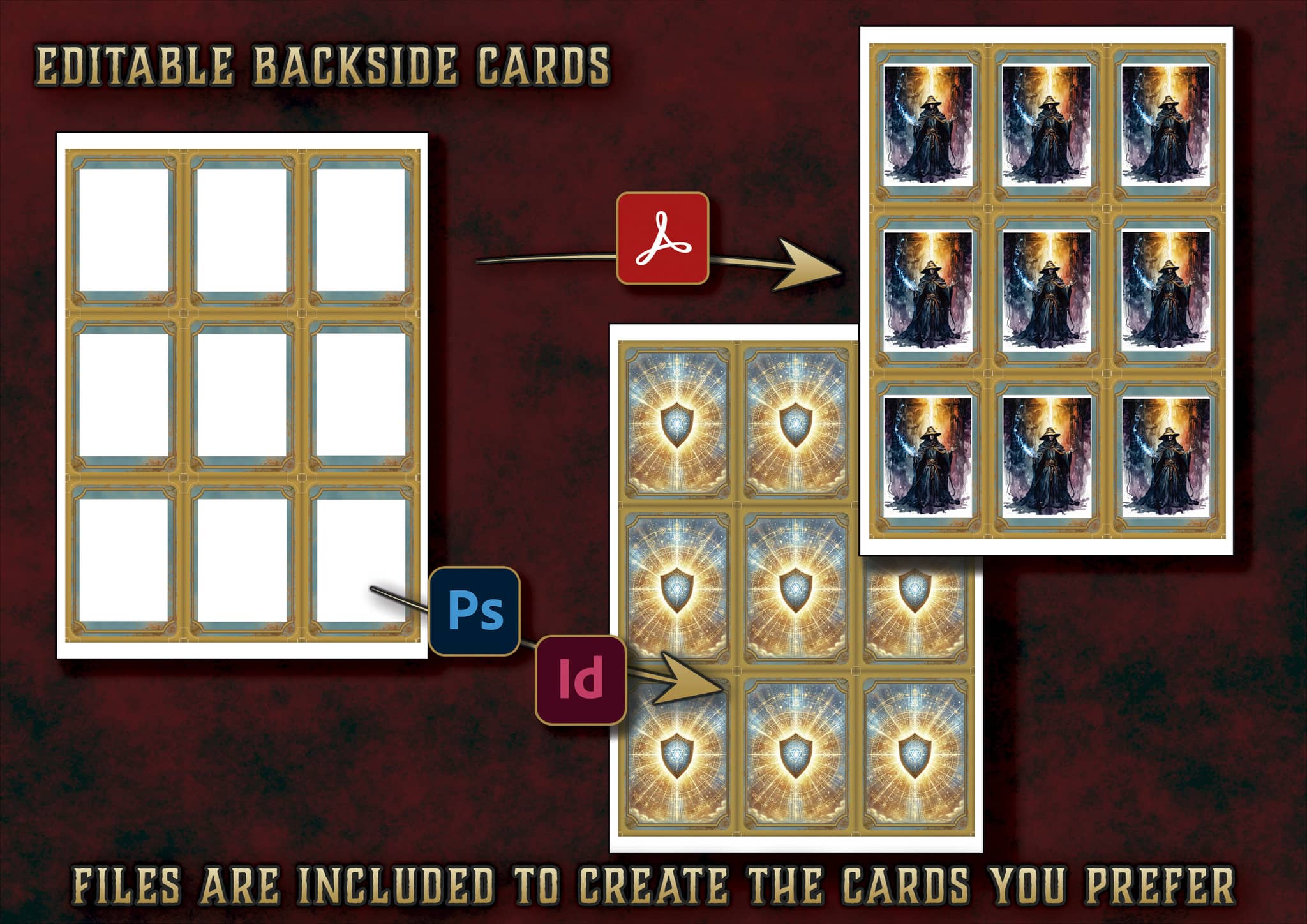 D&D 5E Eldricht Knight (Fighter) Spell Cards (2014 & 2024) | Digital Download