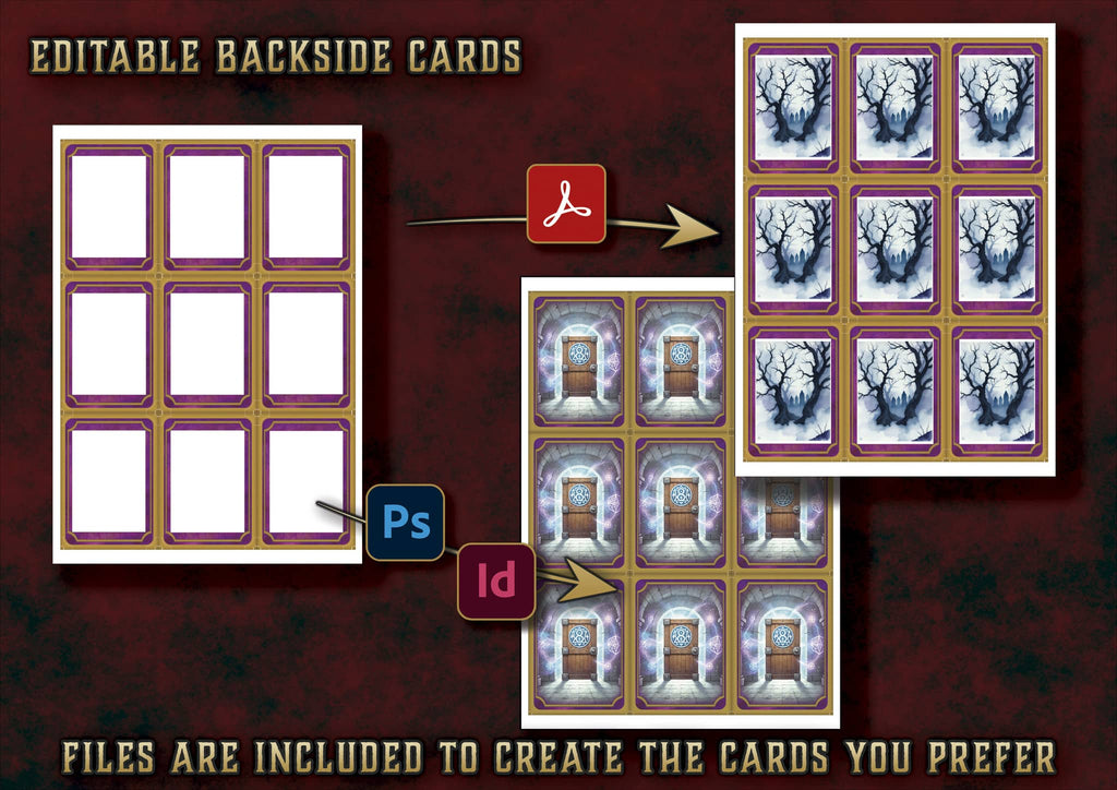 Cartas Ilustradas de Conjuros de Brujo D&D 5E (2014 y 2024) | Descarga Digital