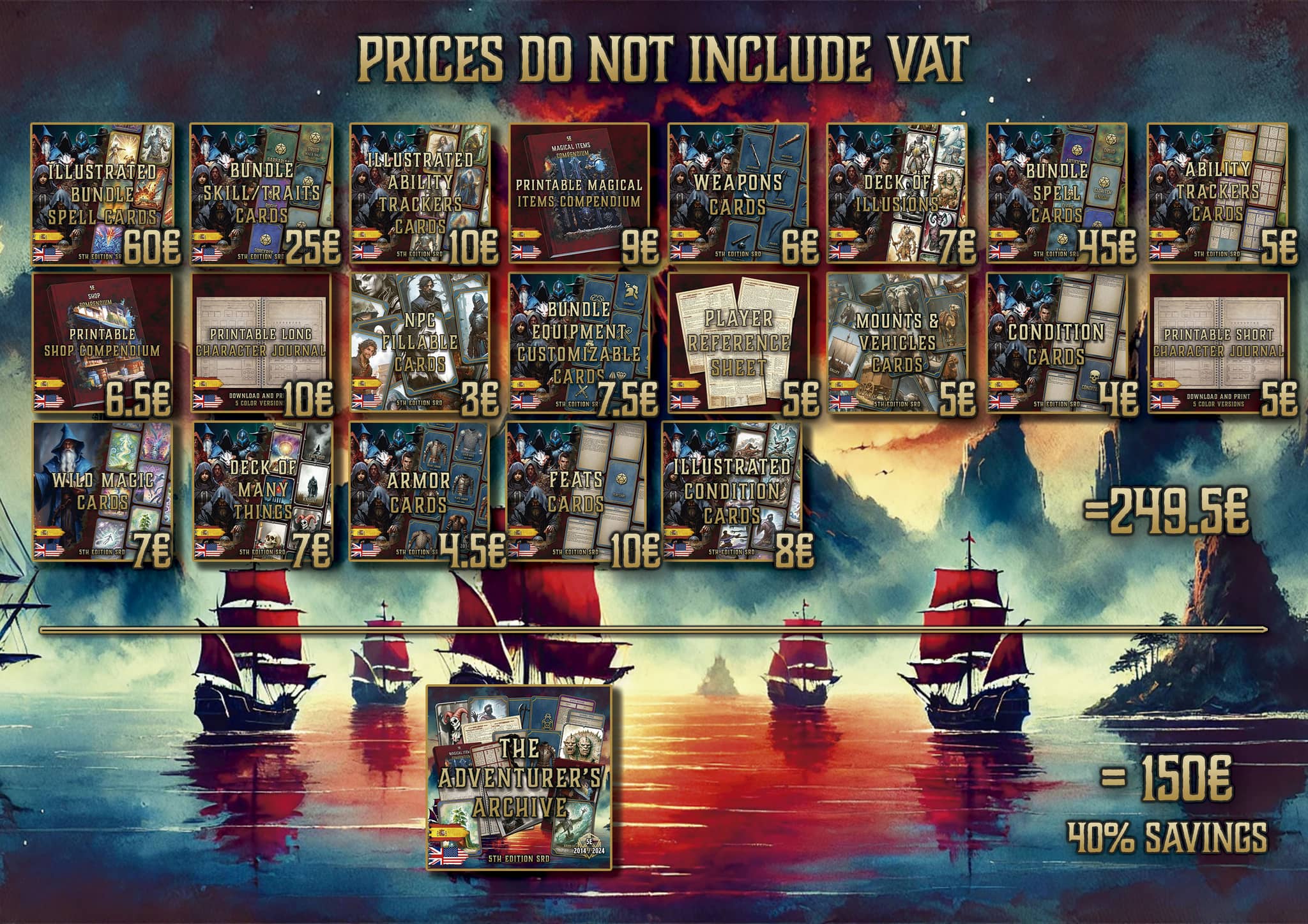 The Adventurer’s Archive – D&D 5E Mega Bundle (2014 & 2024)