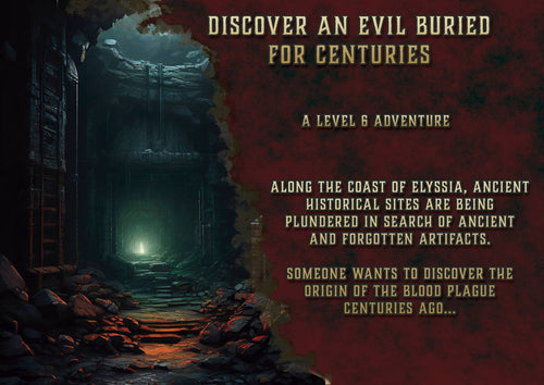 Cibola Designs producto digital aventura entrada a mazmorra oscura con pasillo iluminado y ruinas antiguas