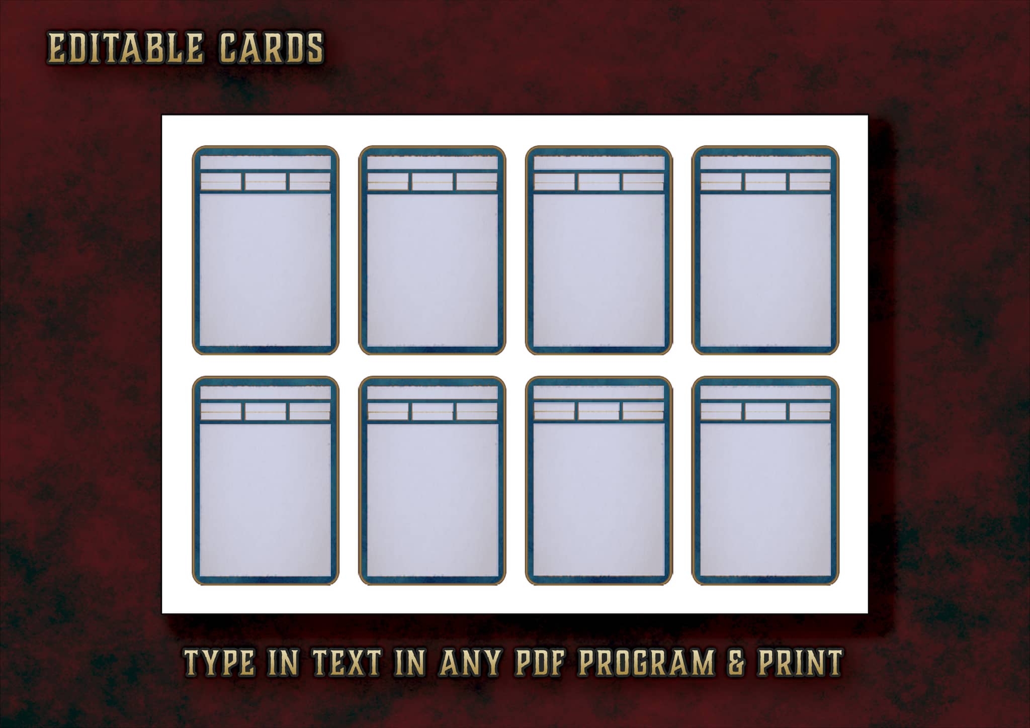 Tarjetas editables para Armaduras Mágicas D&D 5E con diseño personalizable