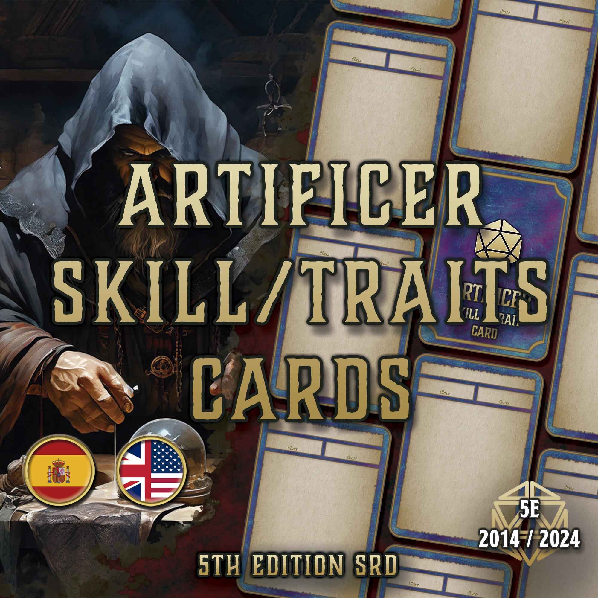 Cartas De Rasgos Y Habilidades DnD 5E Artifice 2014 Y 2024 Imprimible Digital
