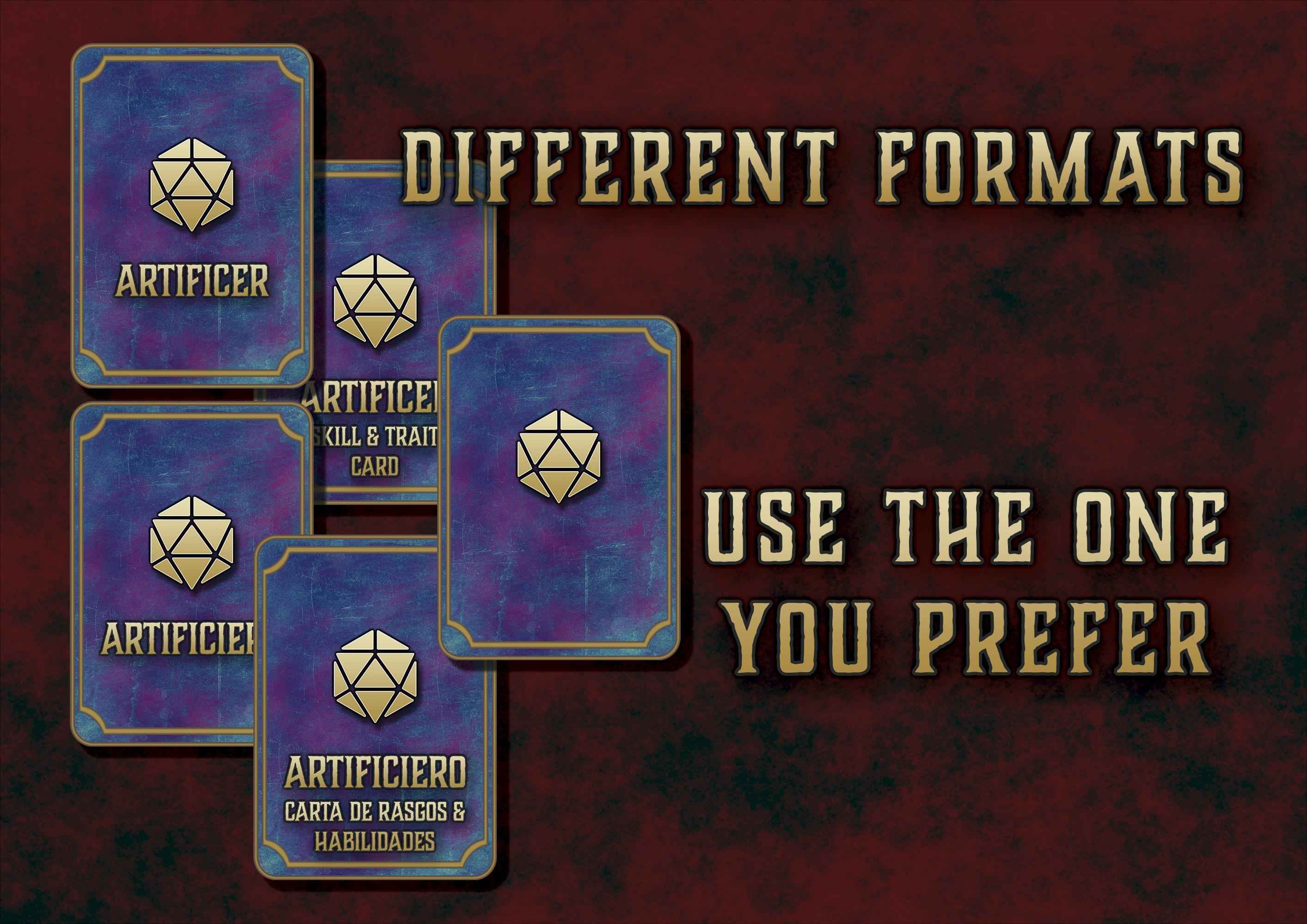 Cartas De Rasgos Y Habilidades DnD 5E Artifice 2014 Y 2024 Imprimible Digital