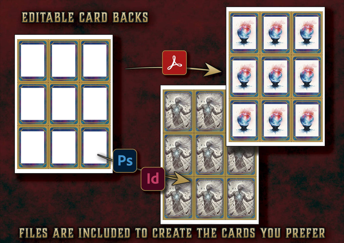 Producto digital Cartas Conjuros Artifice D&D 5E editable con archivos para personalización