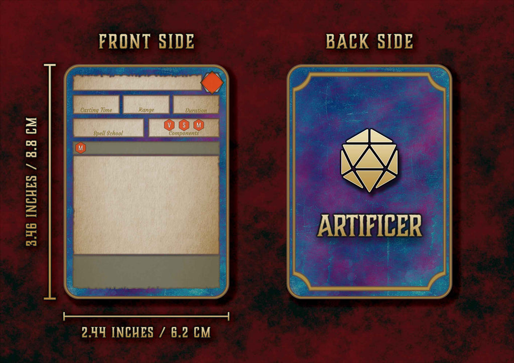 Cartas De Conjuros DnD 5E Artifice 2014 Y 2024 Imprimible Digital