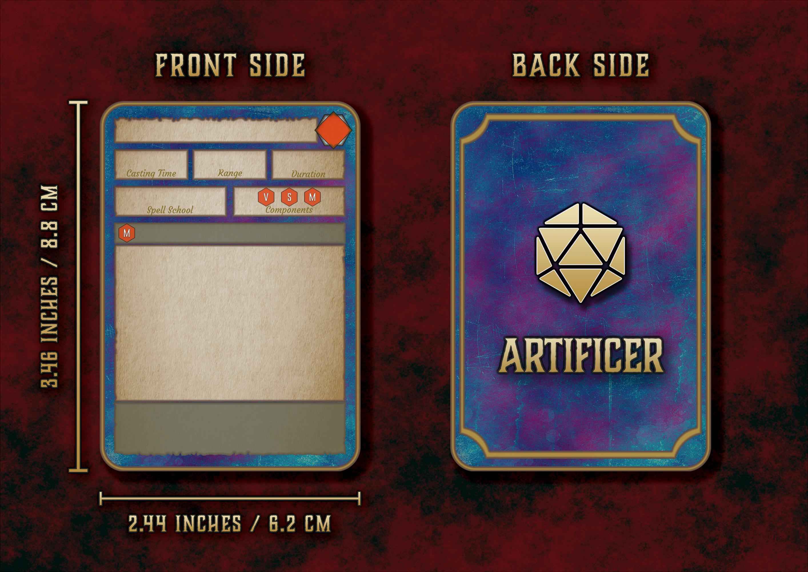 Cartas De Conjuros DnD 5E Artifice 2014 Y 2024 Imprimible Digital