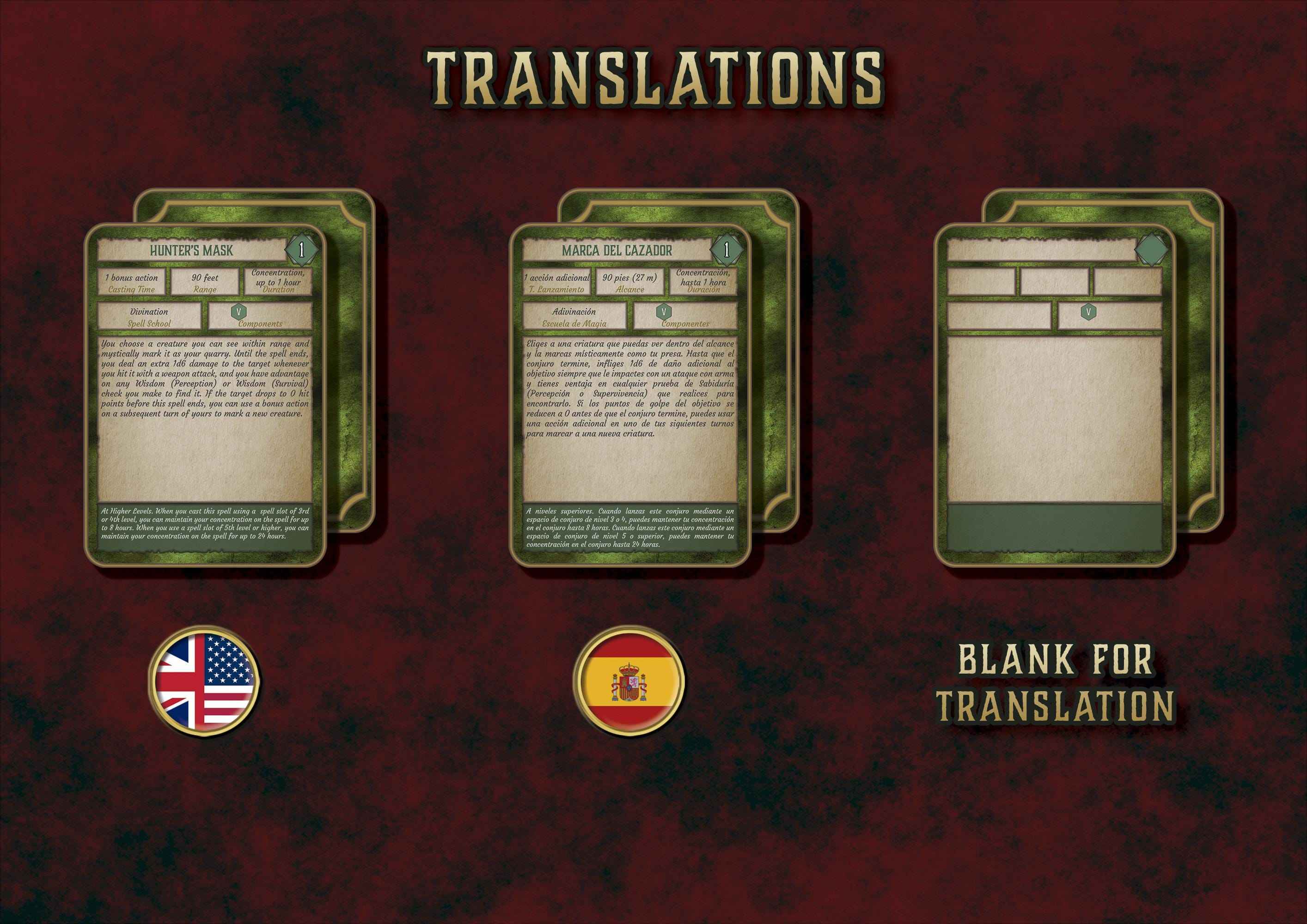Cartas De Conjuros DnD 5E Explorador 2014 Y 2024 Imprimible Digital