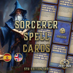 Cartas De Conjuros DnD 5E Hechicero 2014 Y 2024 Imprimible Digital