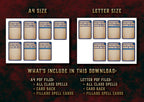 Cartas De Conjuros DnD 5E Hechicero 2014 Y 2024 Imprimible Digital