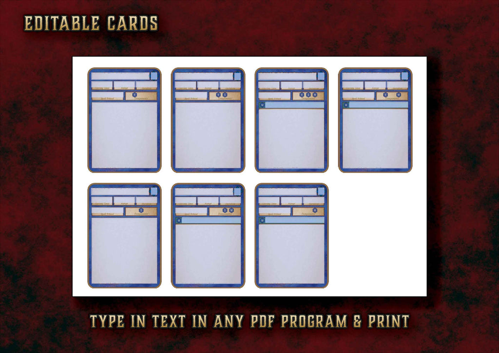 Cartas De Conjuros DnD 5E Hechicero 2014 Y 2024 Imprimible Digital