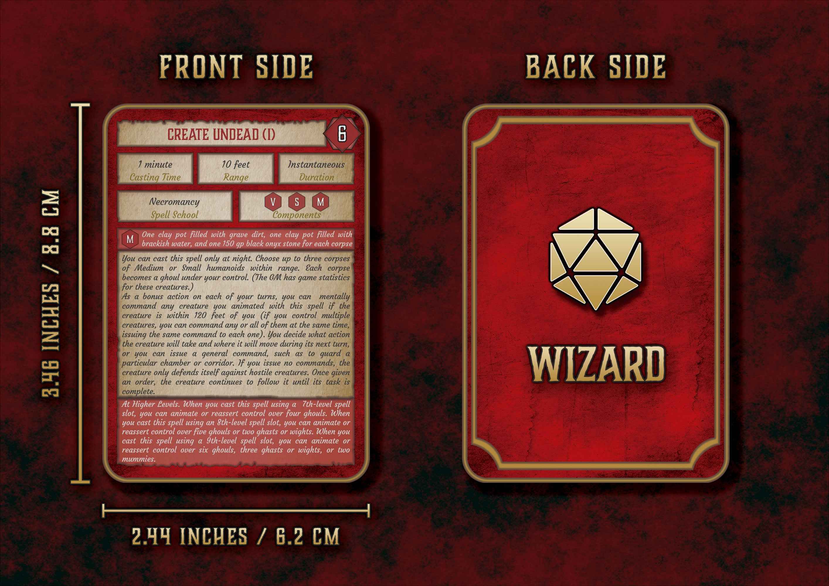 Cartas De Conjuros DnD 5E Mago 2014 Y 2024 Imprimible Digital