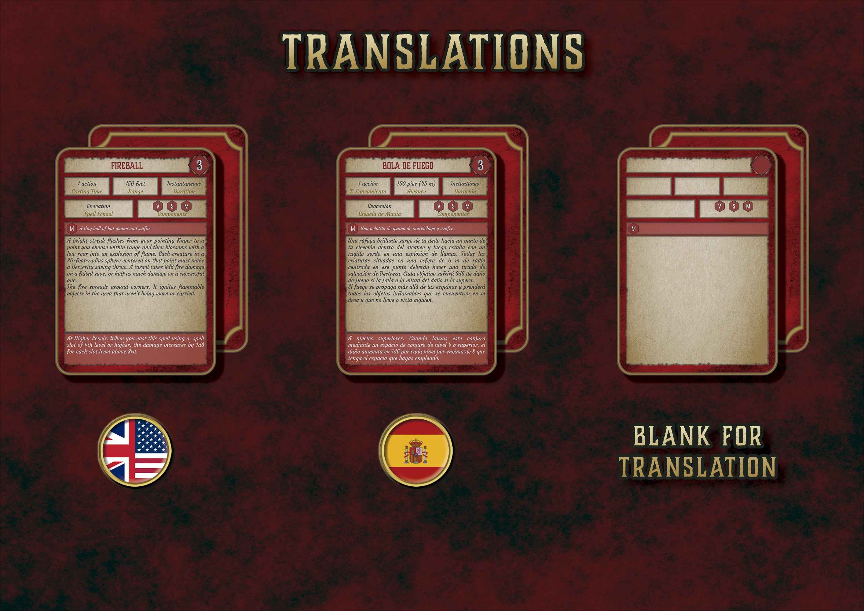 Cartas De Conjuros DnD 5E Mago 2014 Y 2024 Imprimible Digital
