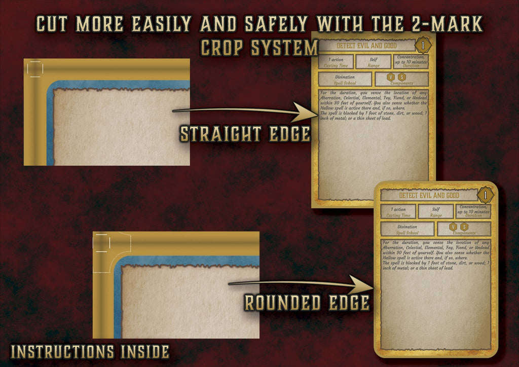 Cartas Conjuros DnD Paladin Imprimible Digital D&D 5E 2023 con sistema de corte 2-mark