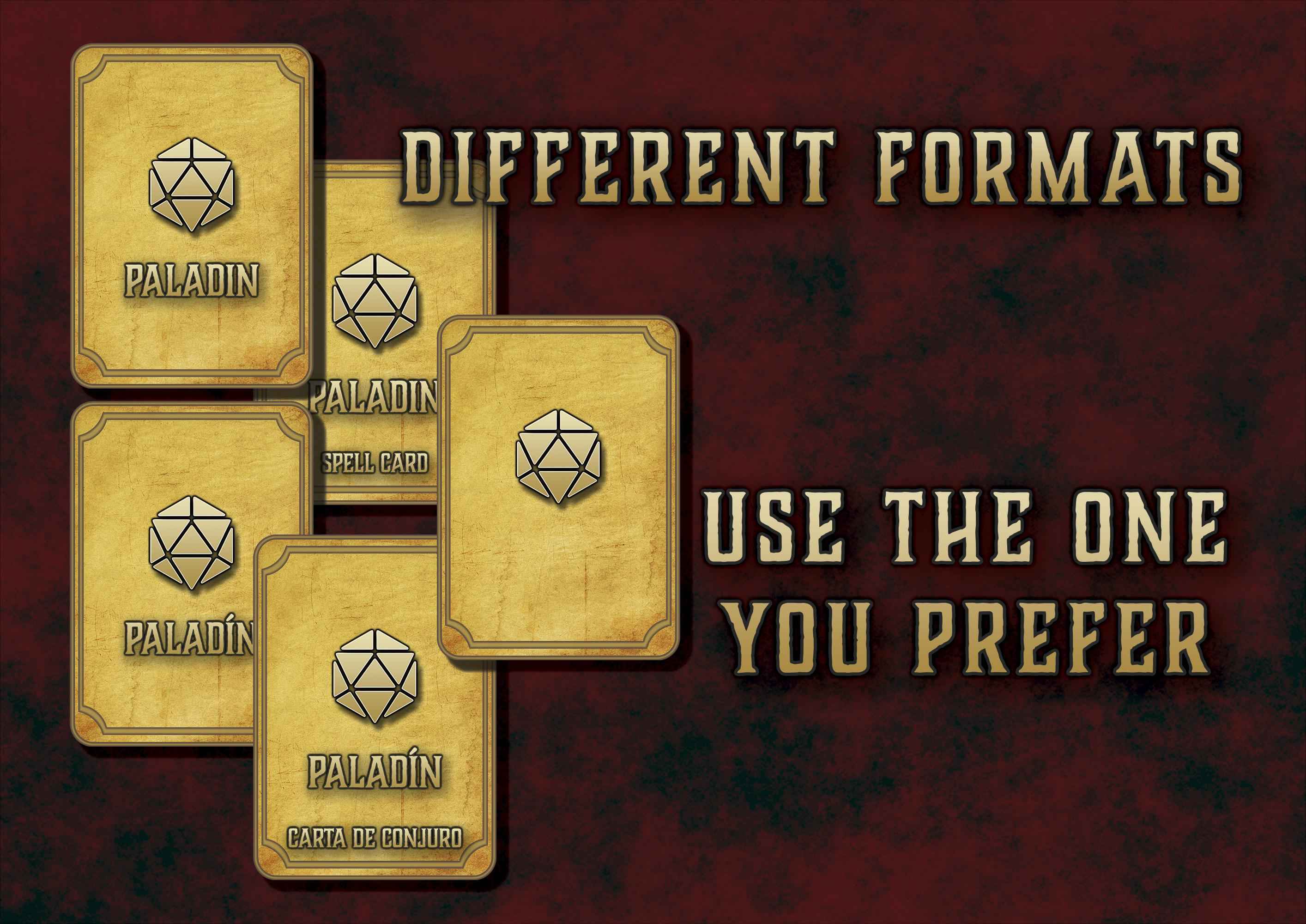 Cartas De Conjuros DnD 5E Paladin 2014 Y 2024 Imprimible Digital