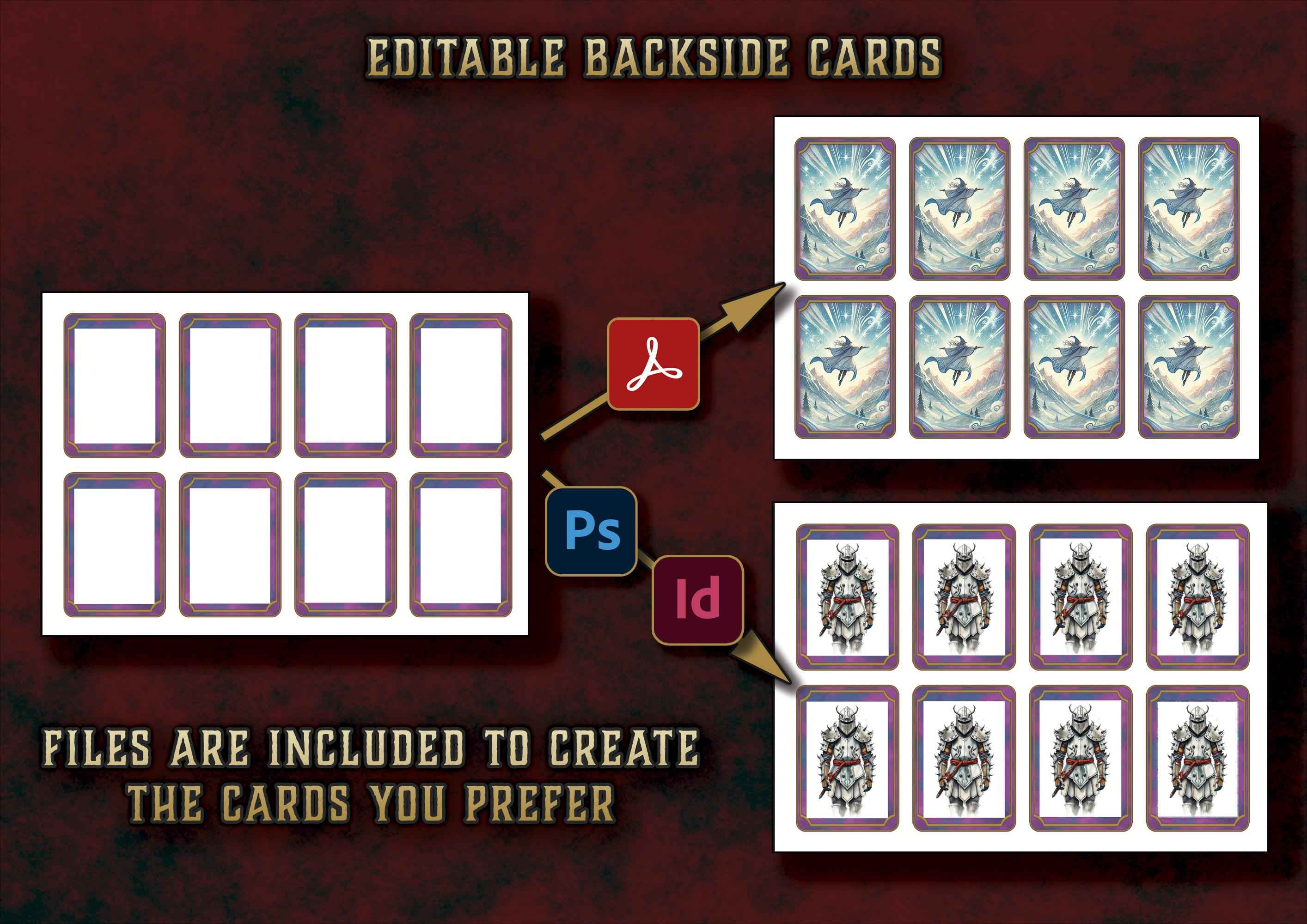Cartas De Conjuros DnD 5Embaucador Arcano Picaro 2014 Y 2024 Imprimible Digital