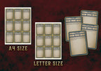 Cartas de Armaduras D&D 5E A4 y tamaño carta con diseño clásico para tus aventuras.