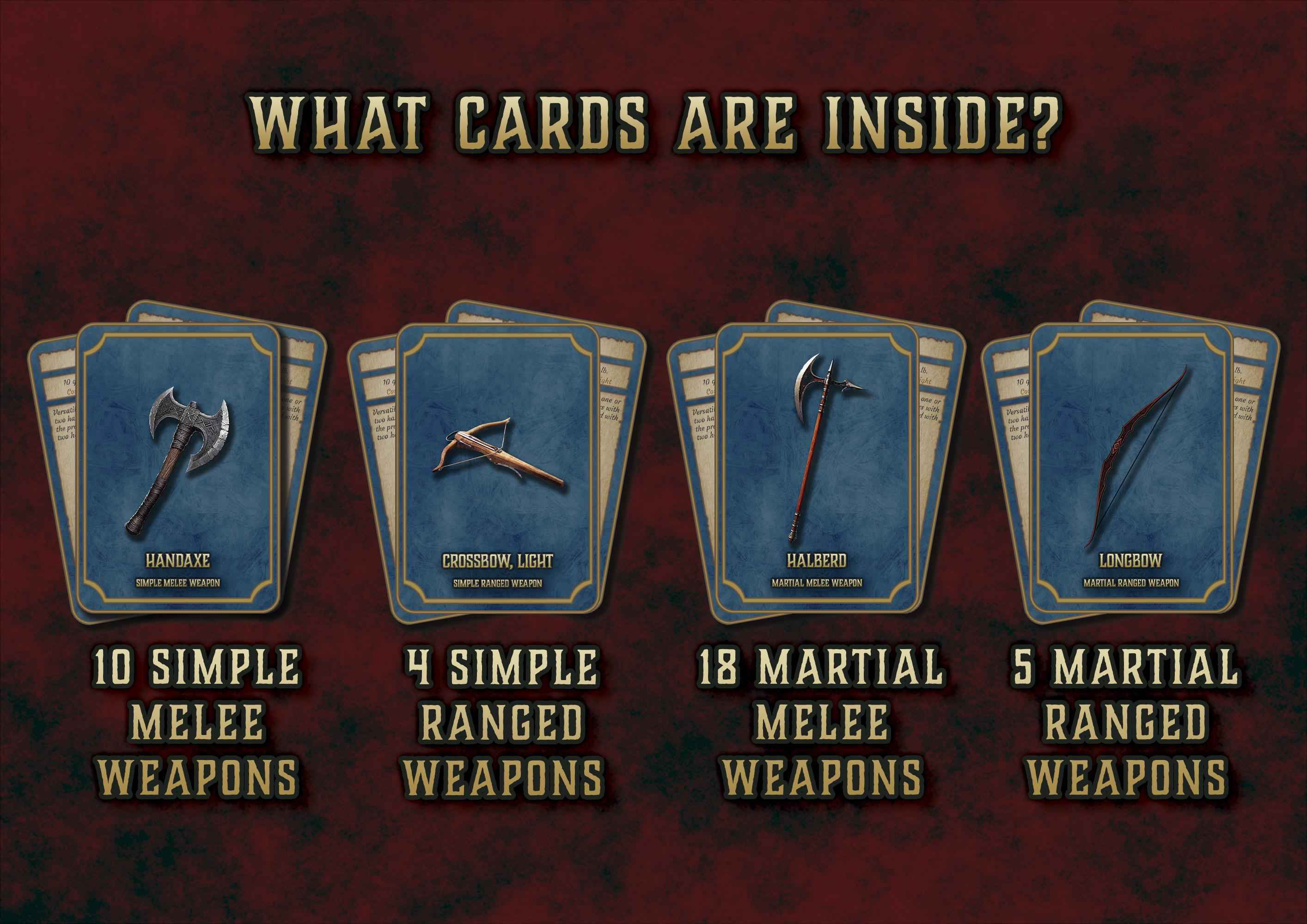 Cartas De Armas DnD 5E 2014 Y 2024 Imprimible Digital