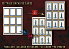 Producto digital Cartas de Magia Salvaje D&D 5E 2023 con diseño editable para crear cartas personalizadas