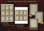 Producto digital Cartas Dotes D&D 5E 2023 con archivos PDF imprimibles y editables
