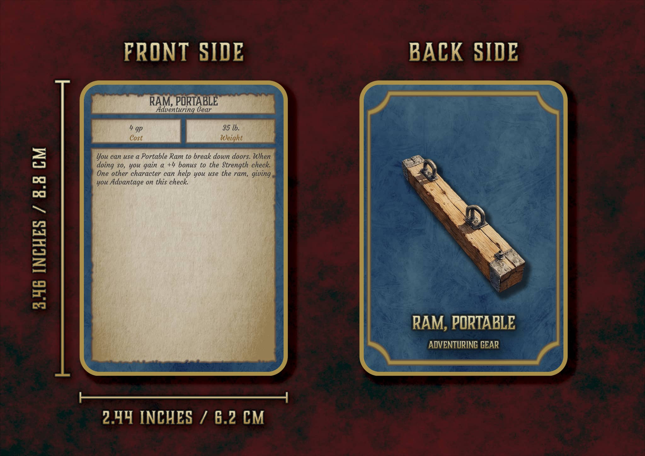 D&D 5E Adventuring Gear Cards (2014 & 2024 – Cibola Designs