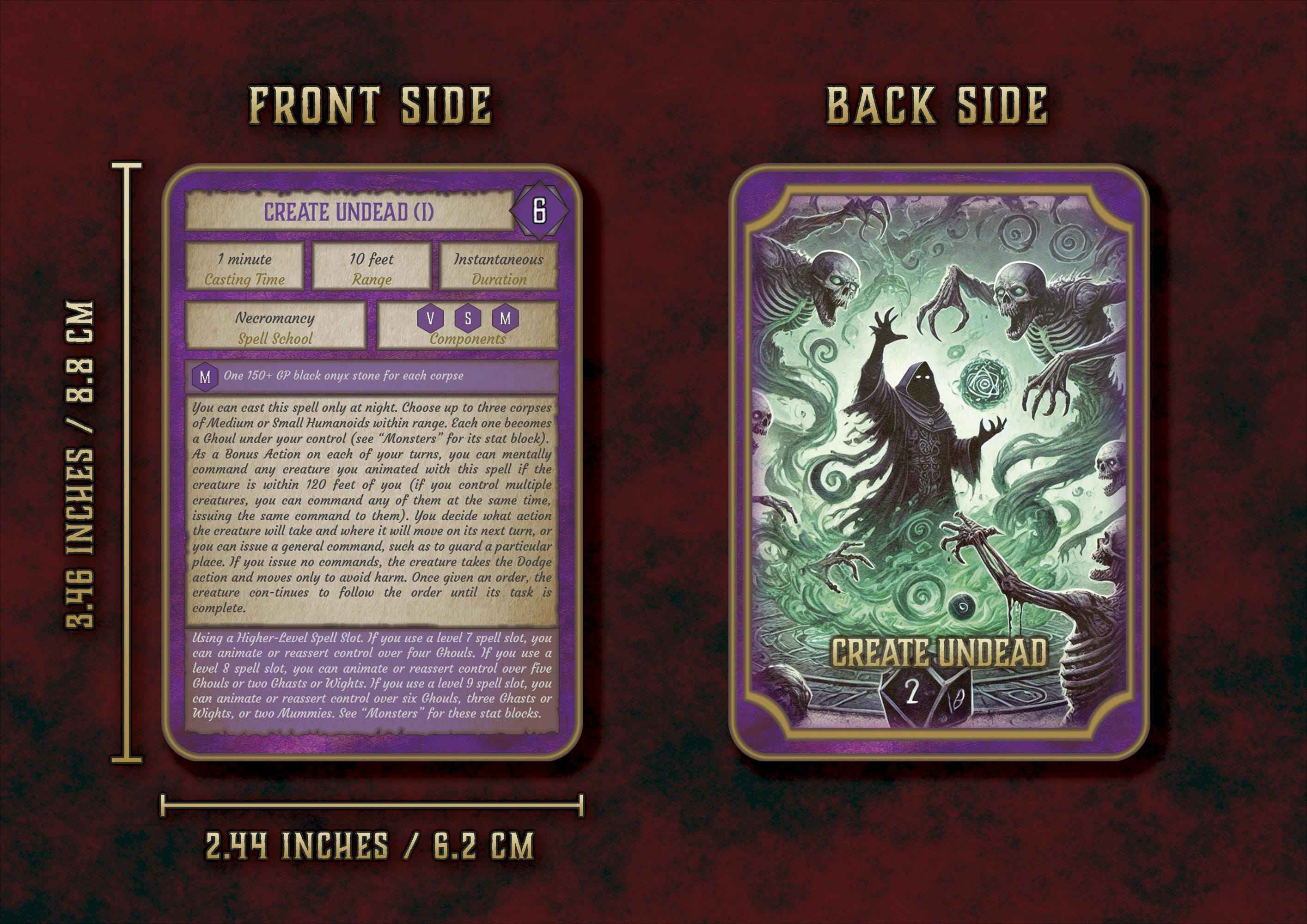 Cartas Ilustradas De Conjuros DnD 5E Brujo 2014 Y 2024 Imprimible Digital