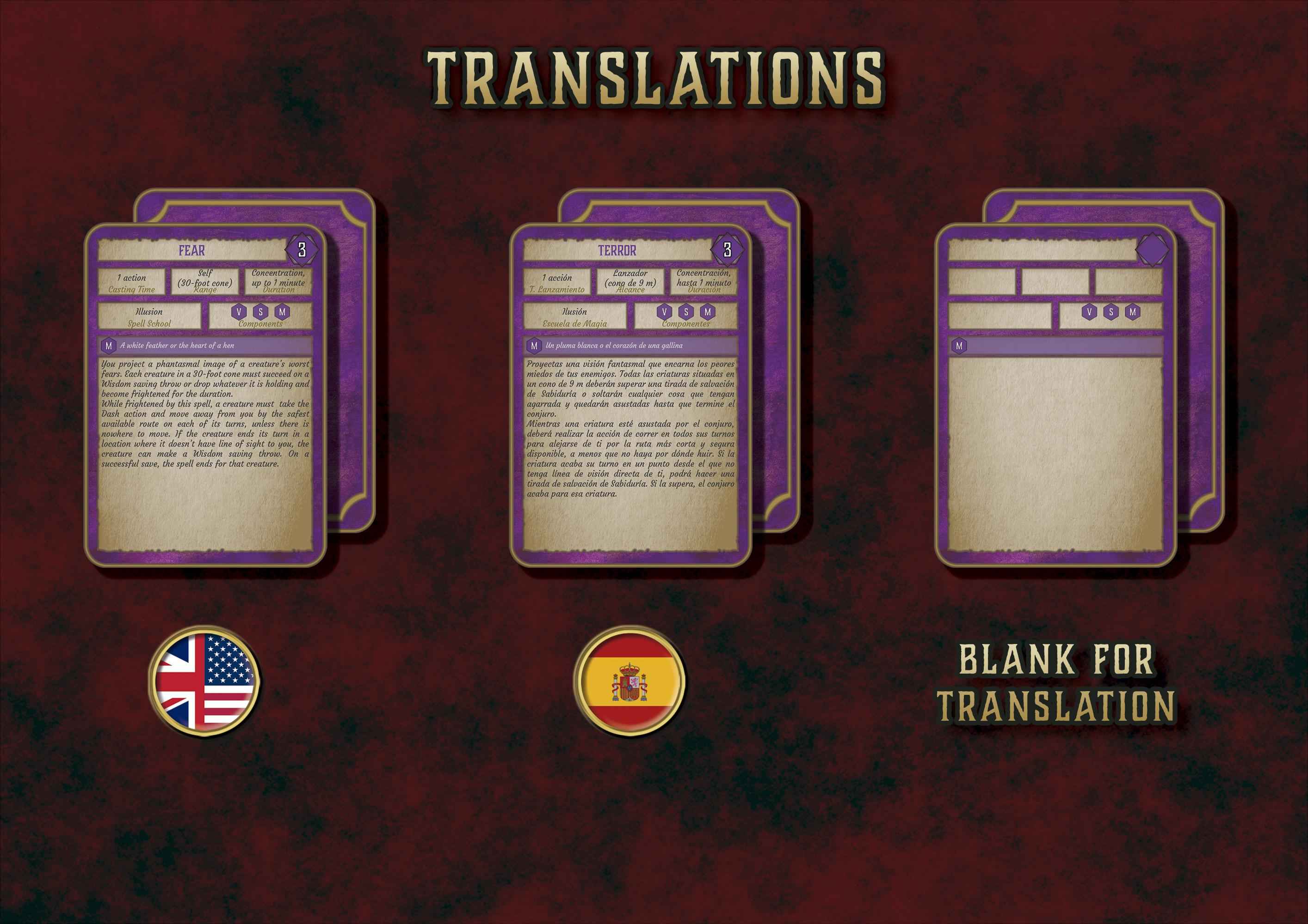 Cartas Ilustradas De Conjuros DnD 5E Brujo 2014 Y 2024 Imprimible Digital