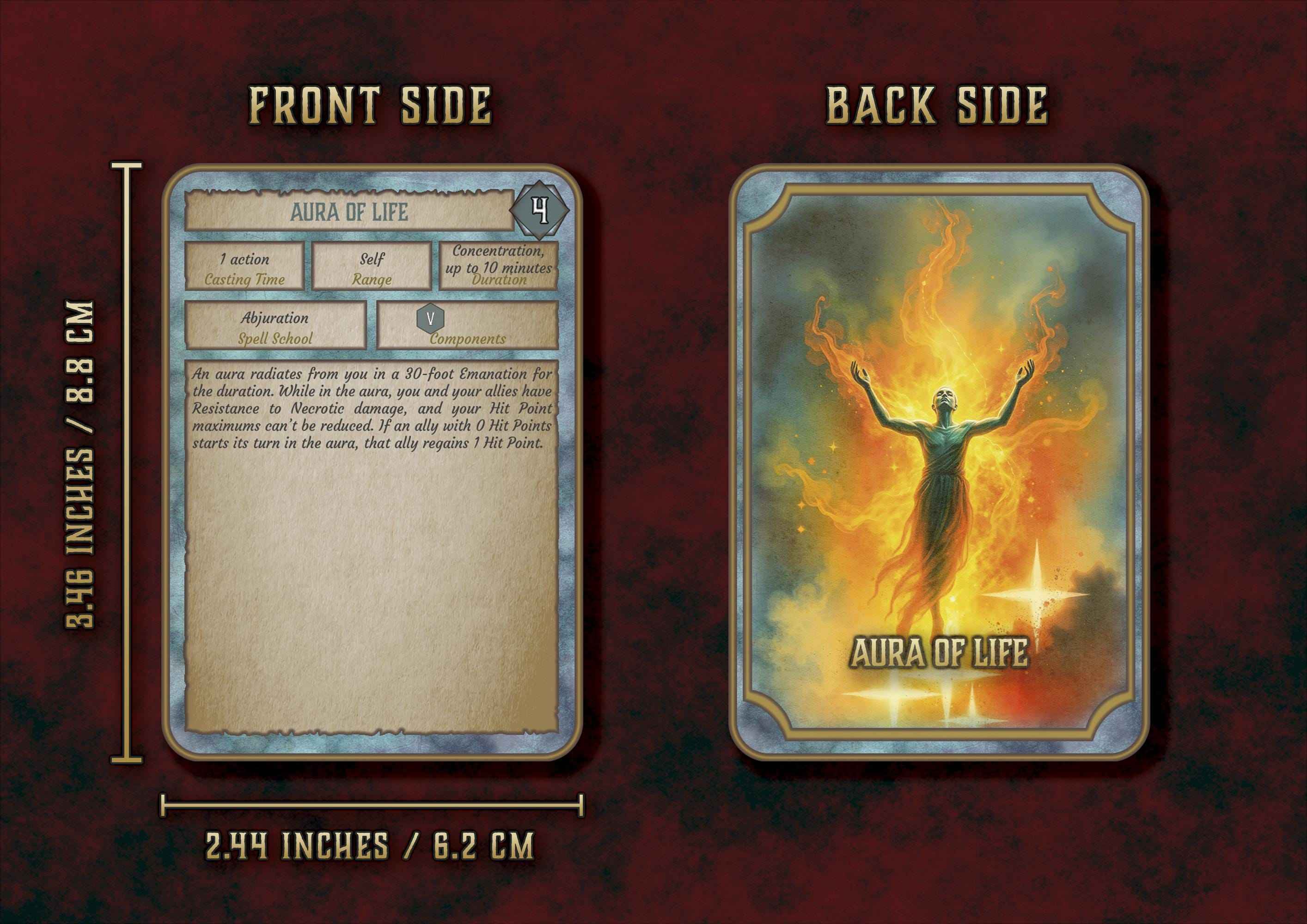 Cartas Ilustradas De Conjuros DnD 5E Clerigo 2014 Y 2024 Imprimible Digital