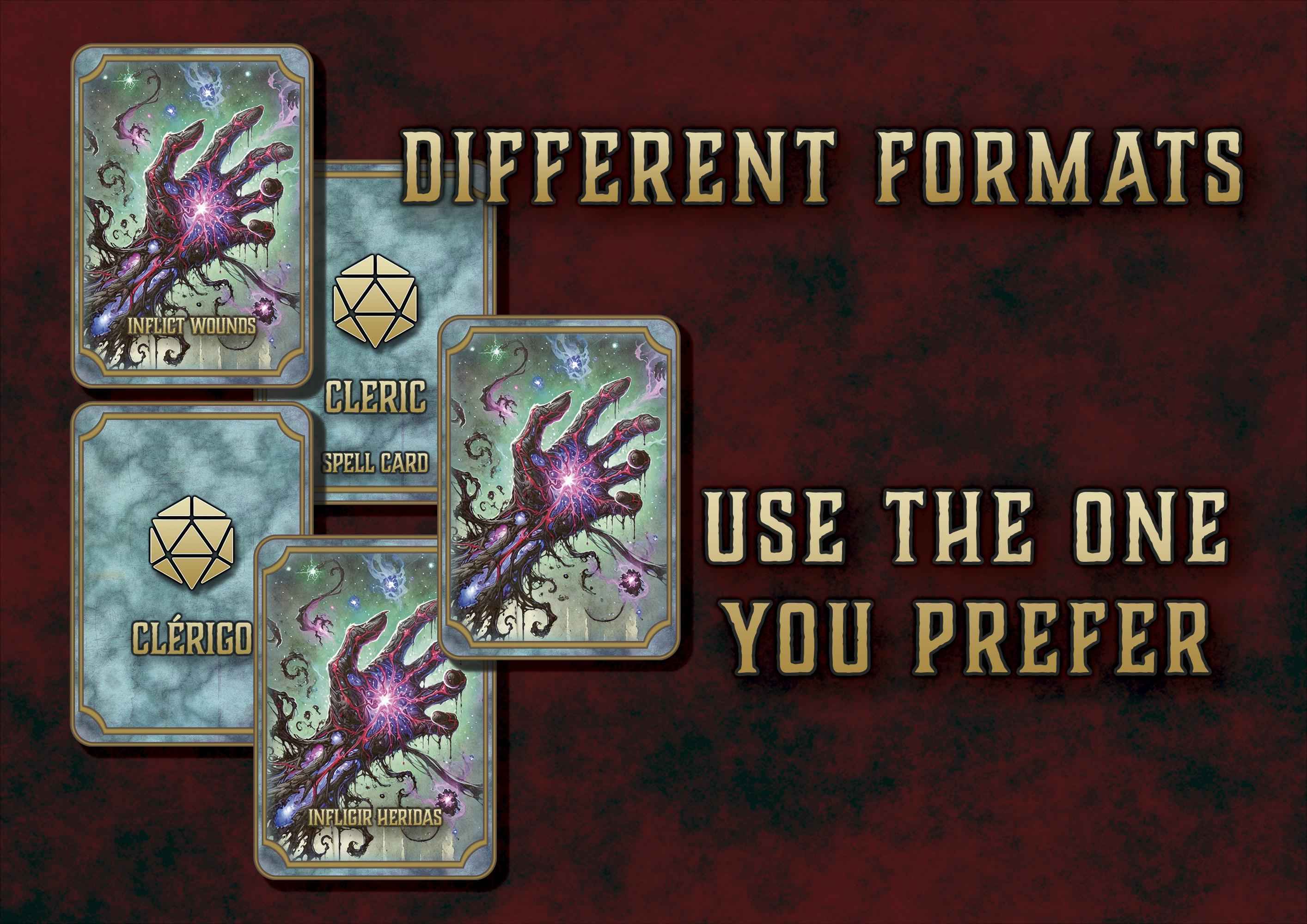 Cartas Ilustradas De Conjuros DnD 5E Clerigo 2014 Y 2024 Imprimible Digital