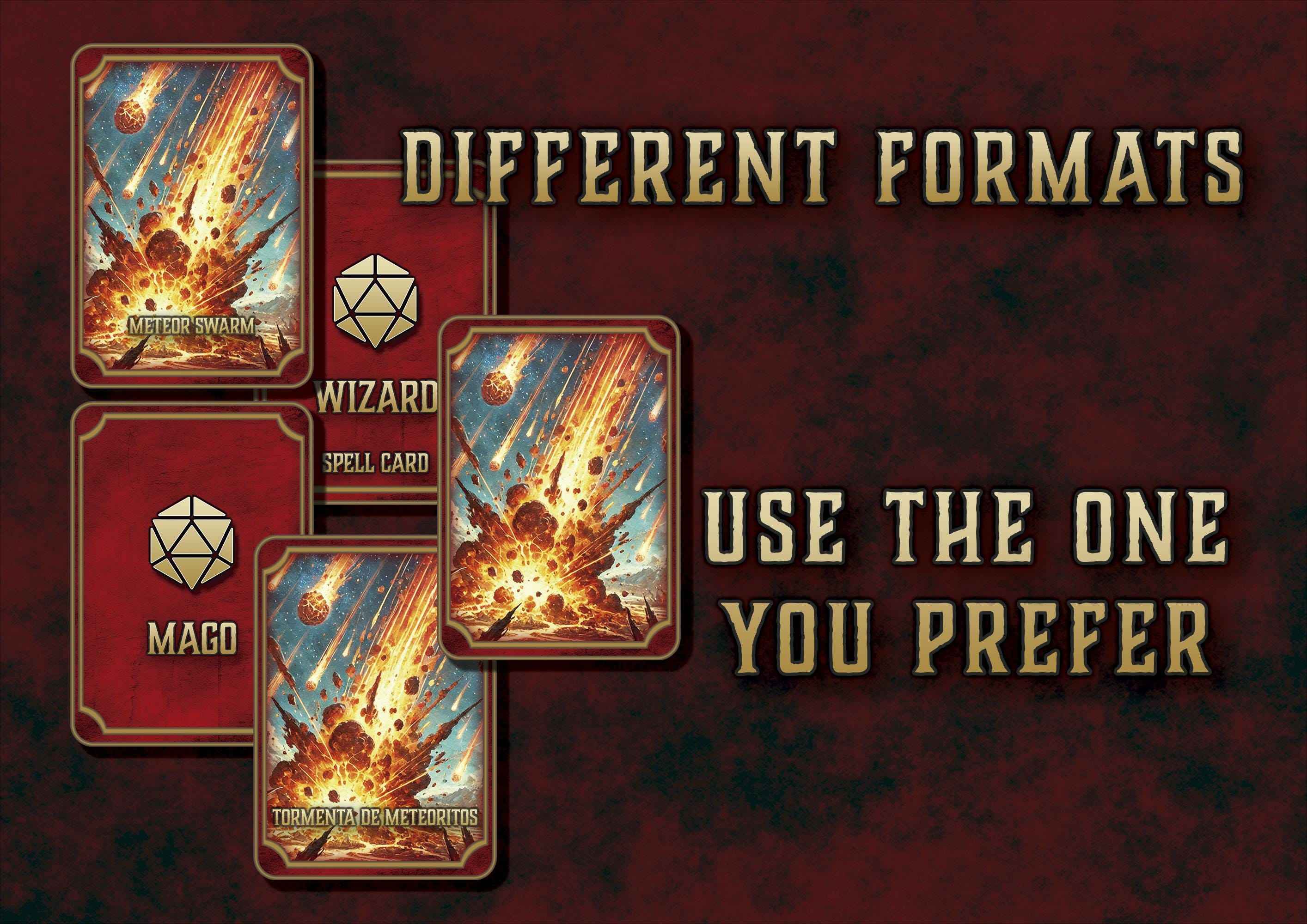 Cartas Ilustradas De Conjuros DnD 5E Mago 2014 Y 2024 Imprimible Digital