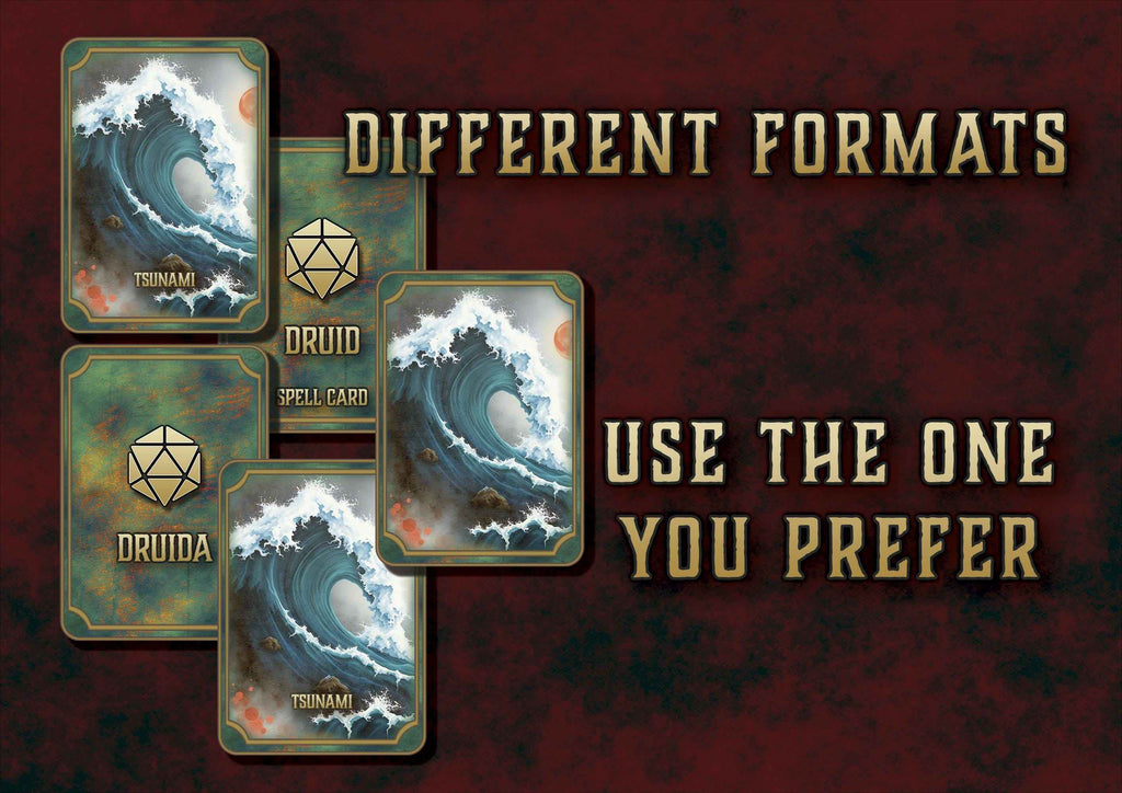 Cartas Ilustradas De Conjuros DnD 5E Druida 2014 Y 2024 Imprimible Digital