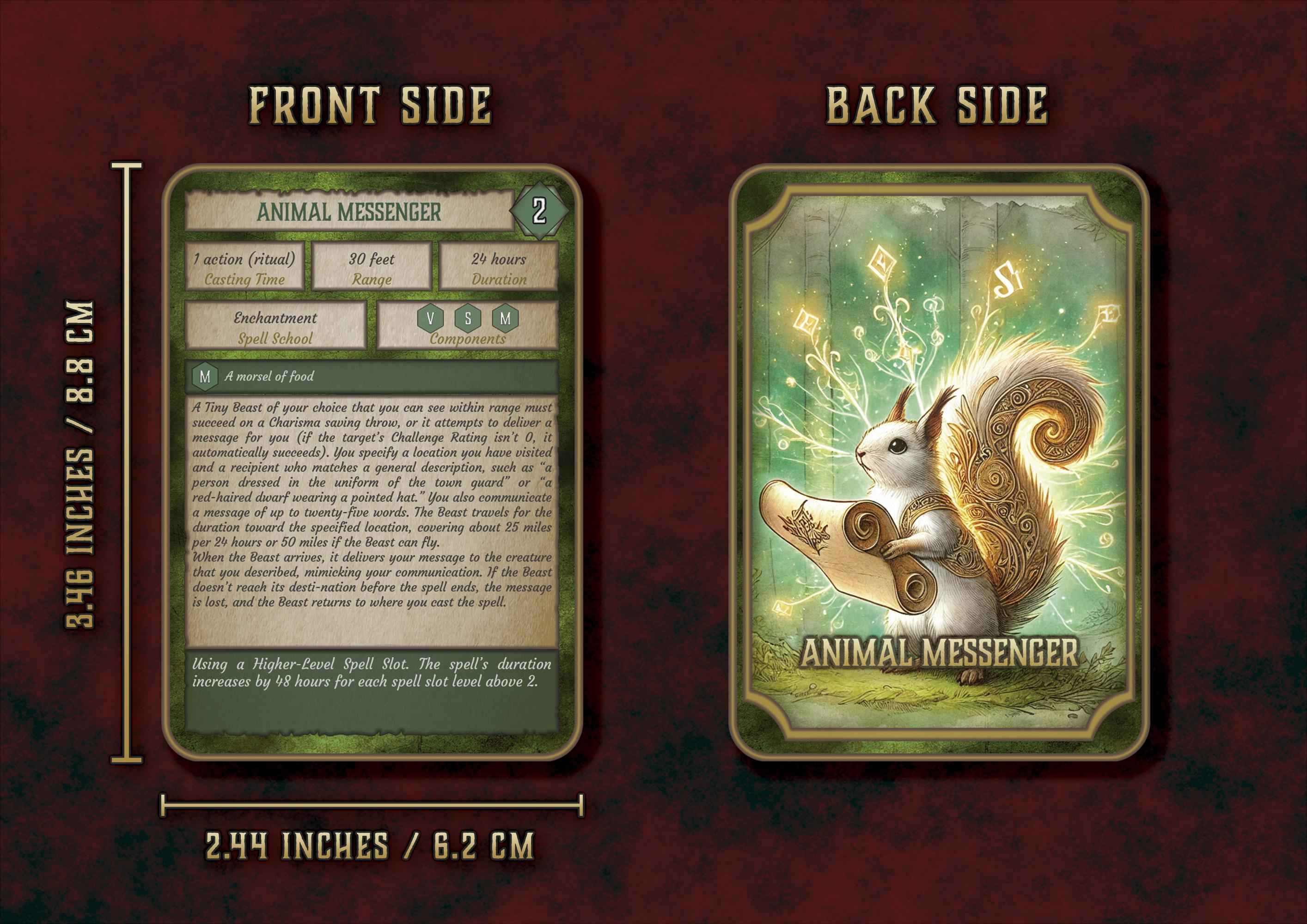 Cartas Ilustradas De Conjuros DnD 5E Explorador 2014 Y 2024 Imprimible Digital