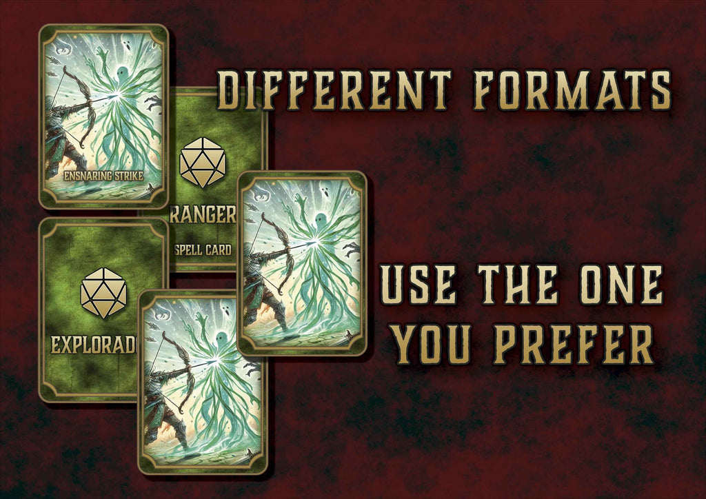 Cartas Ilustradas De Conjuros DnD 5E Explorador 2014 Y 2024 Imprimible Digital