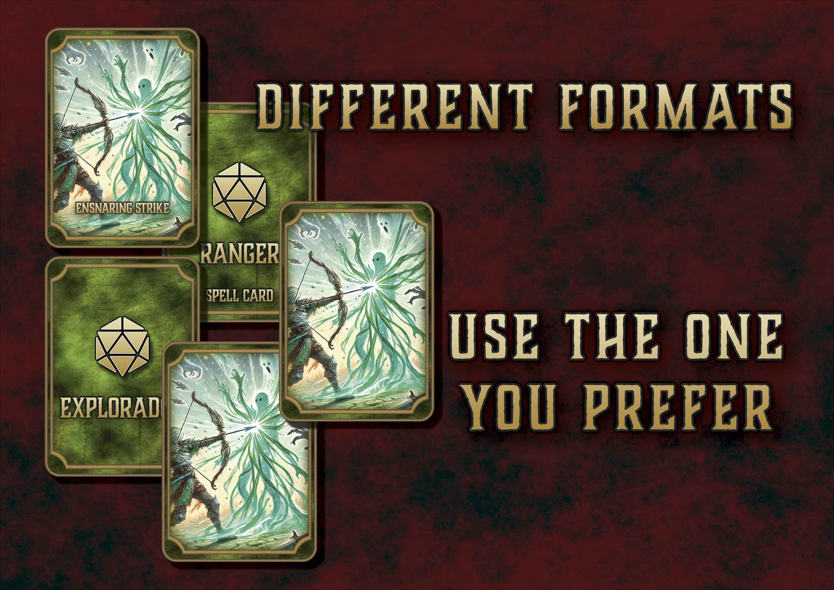 Cartas Ilustradas De Conjuros DnD 5E Explorador 2014 Y 2024 Imprimible Digital