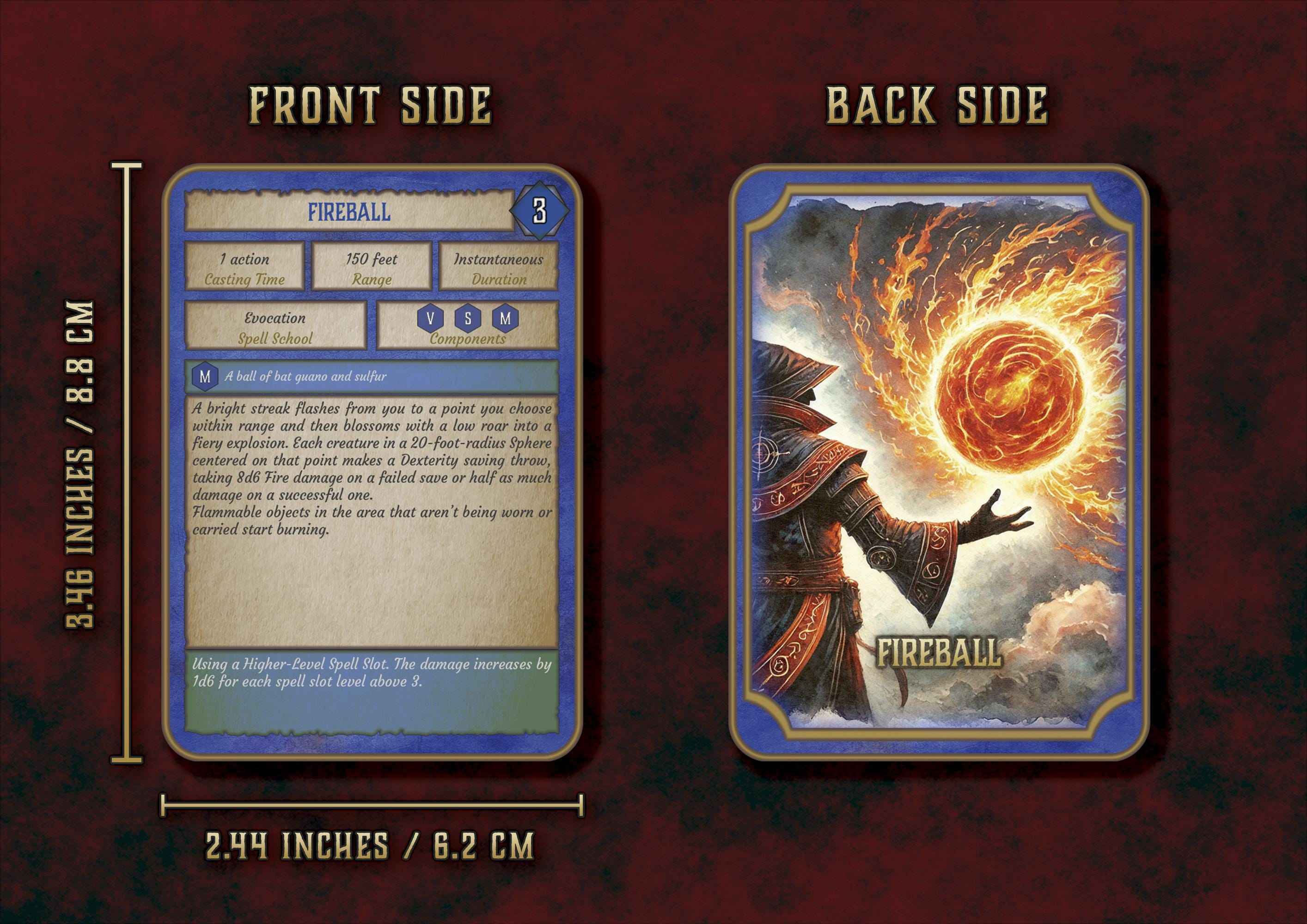 Cartas Ilustradas De Conjuros DnD 5E Hechicero 2014 Y 2024 Imprimible Digital