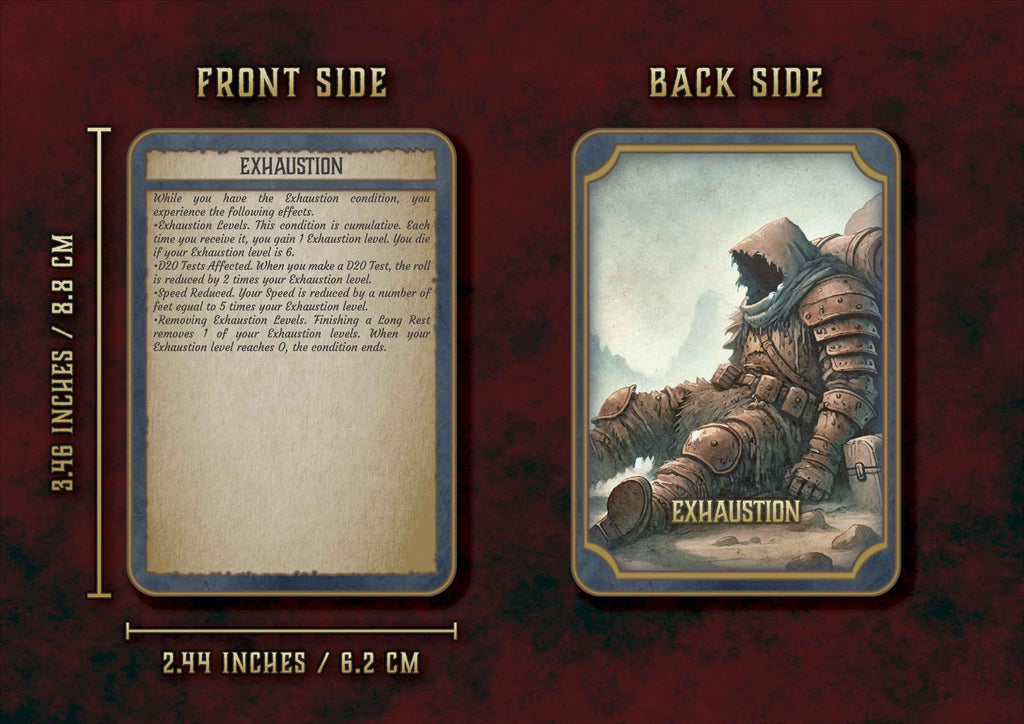 Cartas Ilustradas De Condiciones DnD 5E 2014 Y 2024 Imprimible Digital