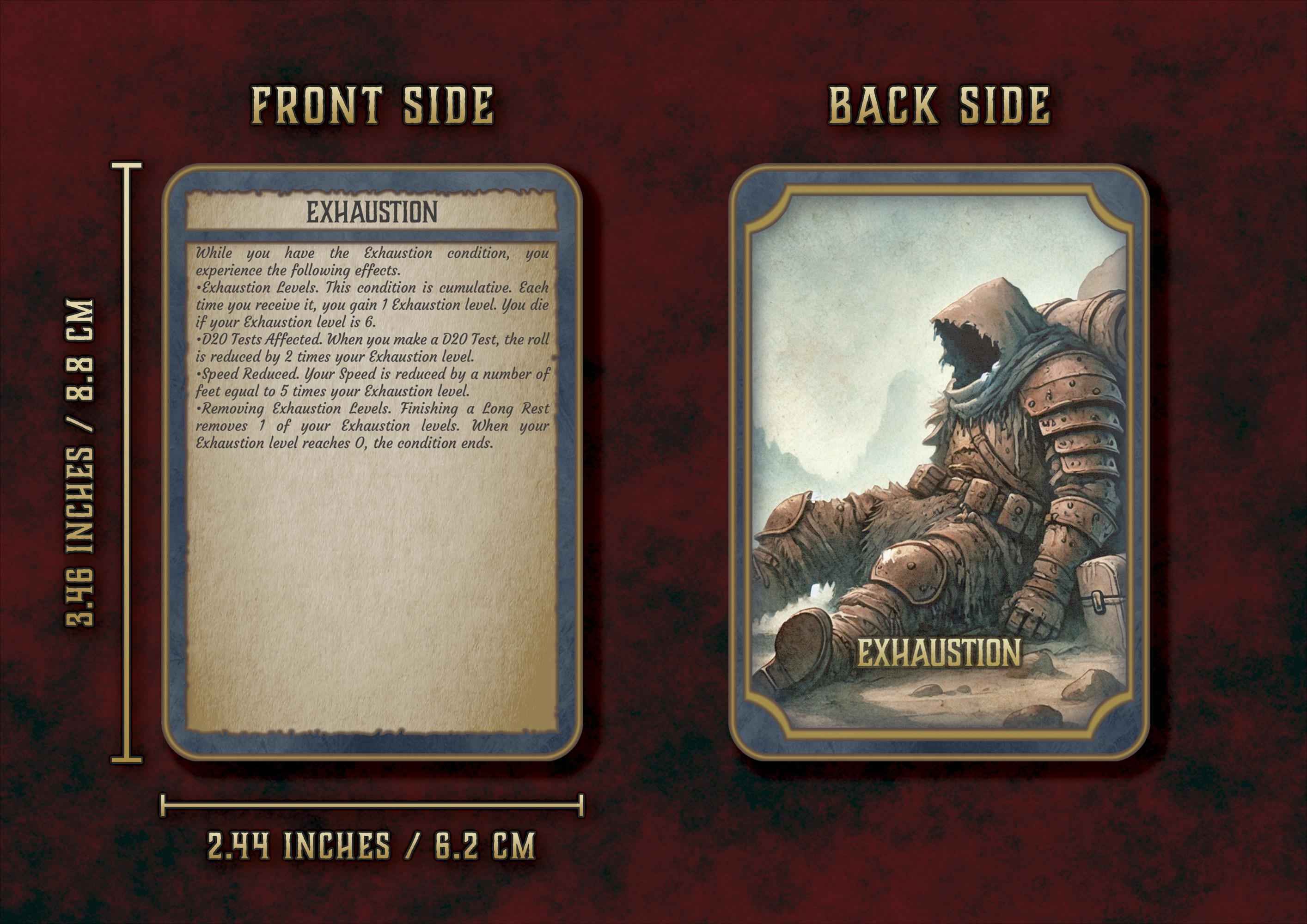 Cartas Ilustradas De Condiciones DnD 5E 2014 Y 2024 Imprimible Digital