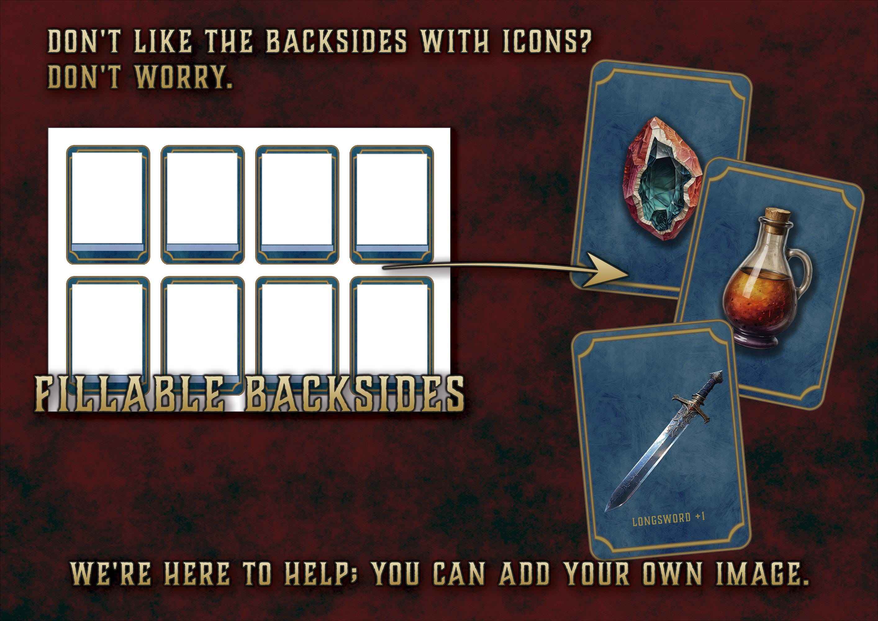 Cartas Personalizables De Equipo DnD 5E 2014 Y 2024 Imprimible Digital