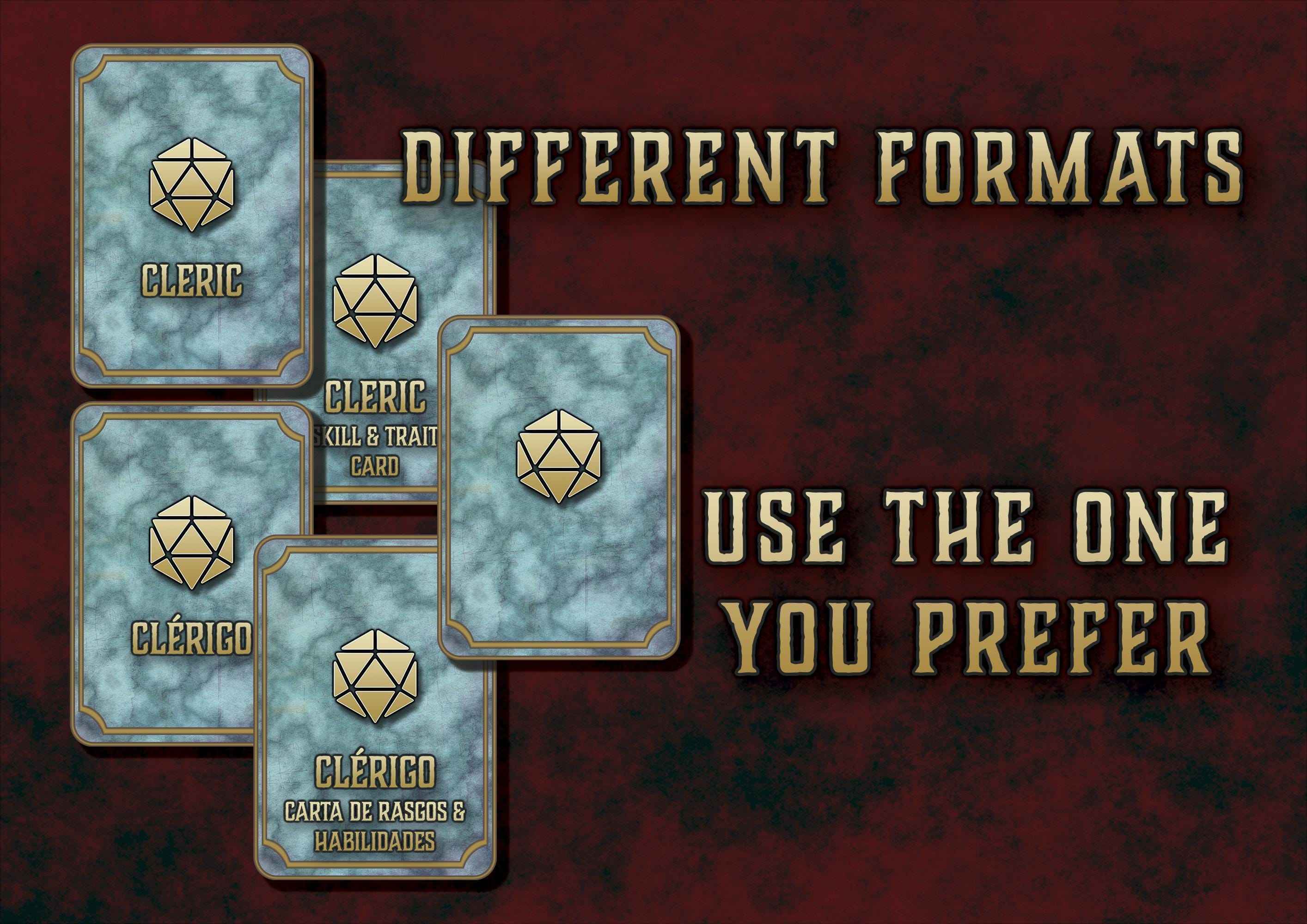Cartas De Rasgos Y Habilidades DnD 5E Clerigo 2014 Y 2024 Imprimible Digital